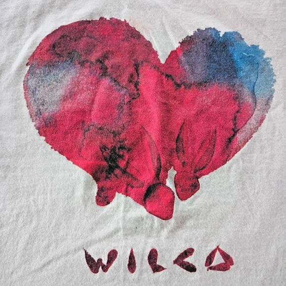 Wilco Watercolor Heart T Shirt XL *Fits Like a Small* Organic Cotton Thrashed - Picture 2 of 12